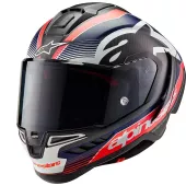 Integrálna helma Alpinestars Supertech R10 Team black/carbon red fluo/dark blue matt