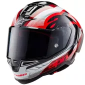 Helma na moto Alpinestars Supertech R10 Team black/carbon red/white glossy