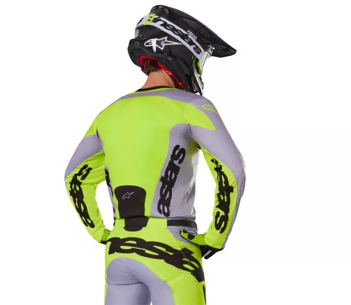 Motokrosový dres Alpinestars Racer Veil grey/yellow fluo