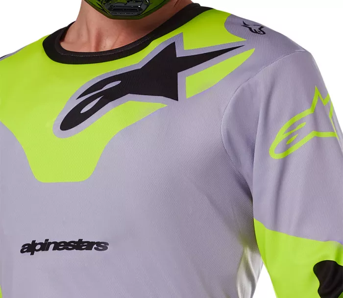 Motokrosový dres Alpinestars Racer Veil grey/yellow fluo