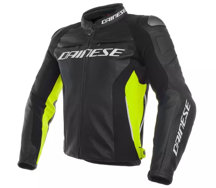 Bunda na motorku Dainese RACING 3 black/fluo yellow vel. 52