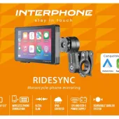 CellularLine Interphone displej RIDESYNC - Apple CarPlay a Android Auto pro motocykly