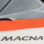 Pánska bunda na moto Macna Risant Night Eye grey/orange leather