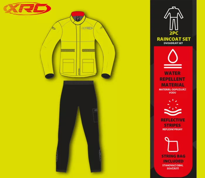 Pláštenka XRC Sacambu black/yellow fluo 2pc