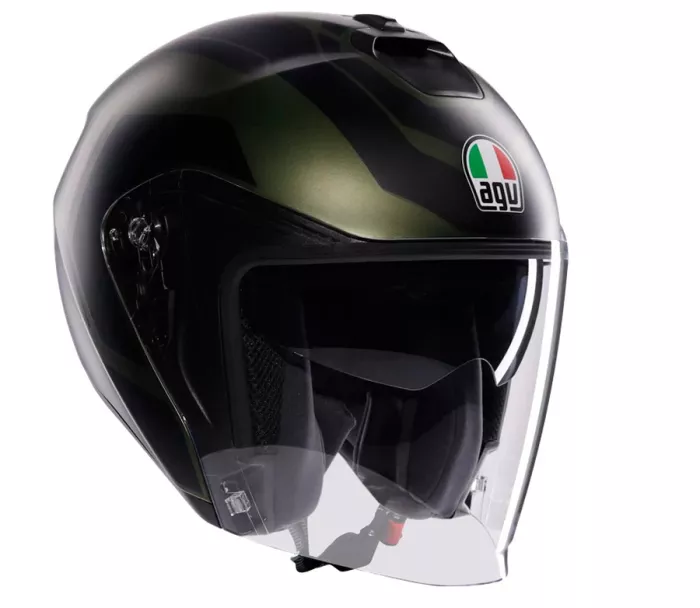 Otvorená prilba AGV IRIDES E2206 SAKAI MATT GREEN/BLACK