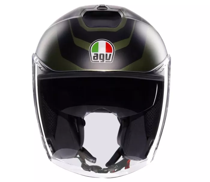 Otvorená prilba AGV IRIDES E2206 SAKAI MATT GREEN/BLACK