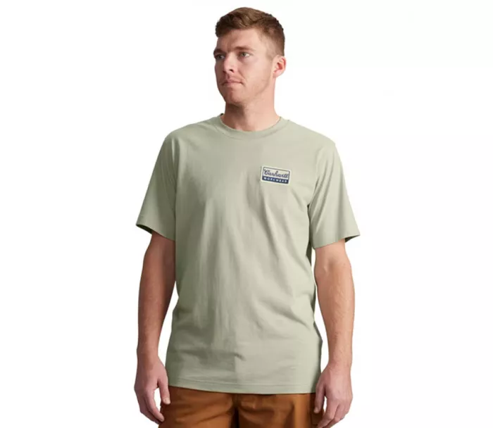 Tričko CARHARTT Script S/S Patch t-shirt sage