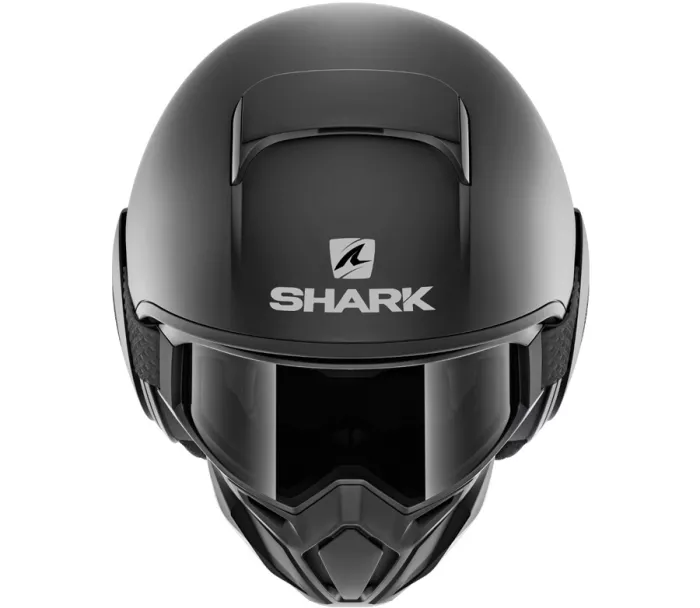 Helma na moto Shark STREET DRAK BLANK MAT Black Mat