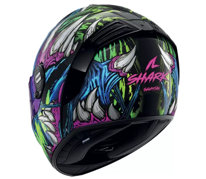 Helma na moto Shark KGV SPARTAN RS SHAYTAN Black Green Violet