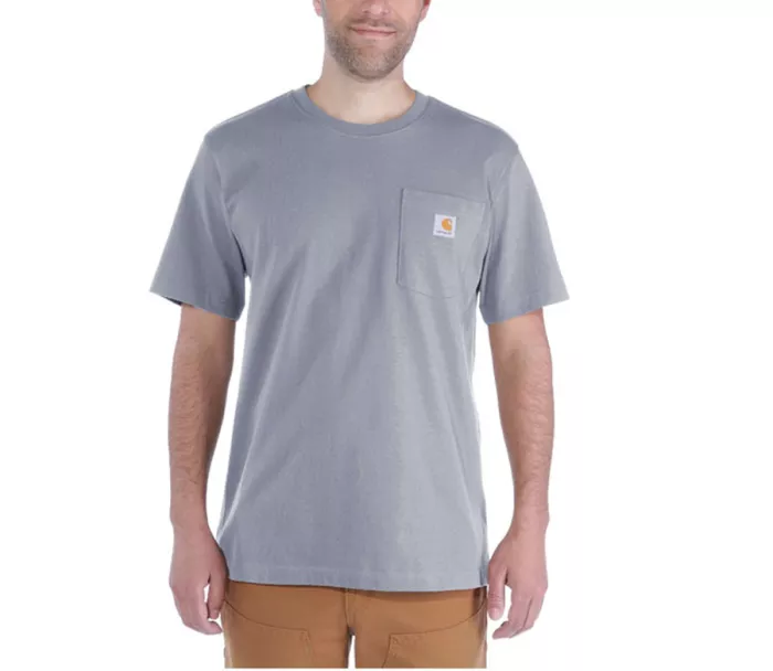 Tričko CARHARTT WORKWEAR POCKET T-SHIRT S/S HEATHER GREY