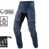 Nohavice na moto Trilobite Parado doublelayer AAA skinny fit blue level 2 (predĺžené)