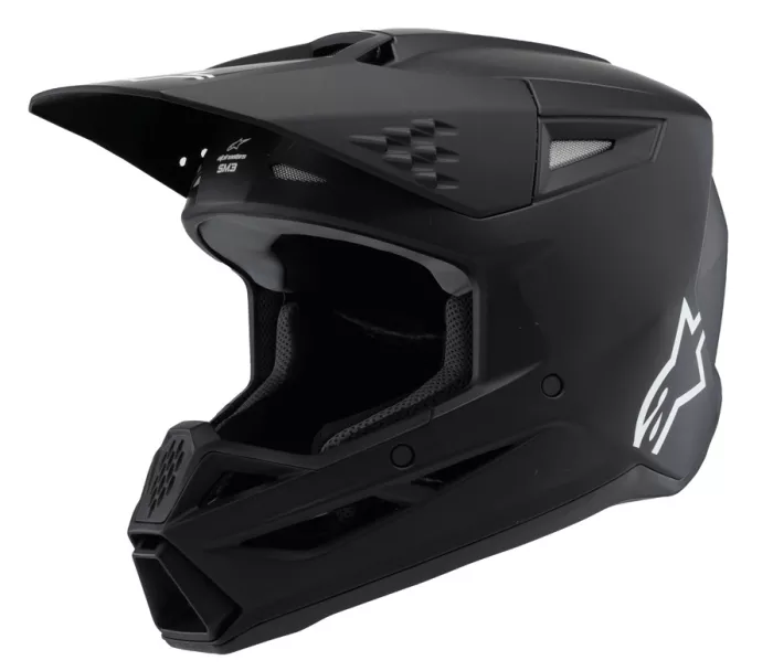 Detská helma Alpinestars SM3 Solid black matt helmet