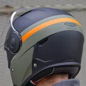 Otvorená helma Caberg Soho Zephyr matt black/military green/orange