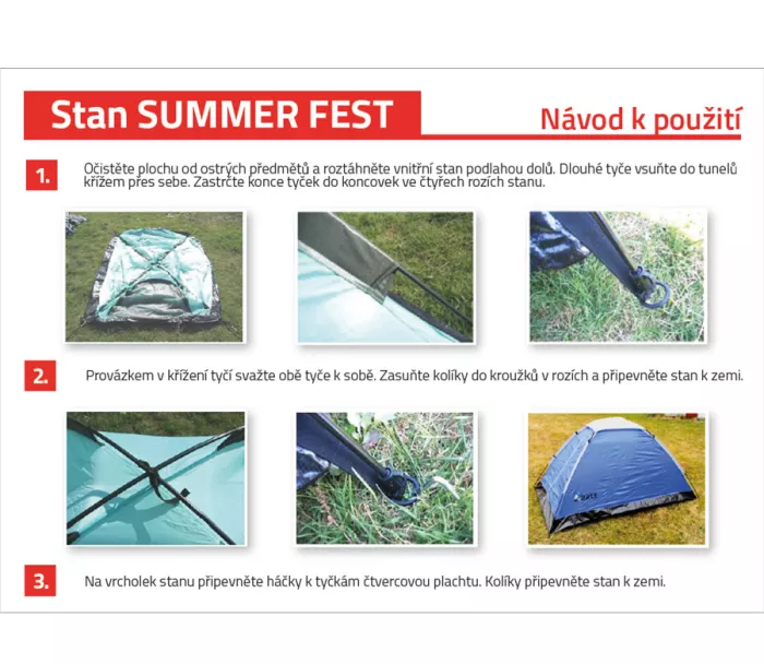 Jednoplášťový stan pro 2 osoby Yate SUMMER FEST