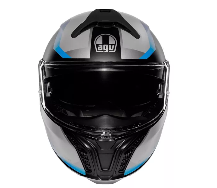 Helma na moto AGV TOURMODULAR E2206 MPLK STRAY BLACK/GREY/BLUE