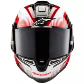 Helma na moto Alpinestars Supertech R10 Team black/carbon red/white glossy