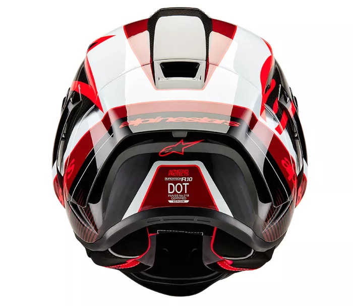 Helma na moto Alpinestars Supertech R10 Team black/carbon red/white glossy