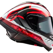 Helma na moto Alpinestars Supertech R10 Team black/carbon red/white glossy