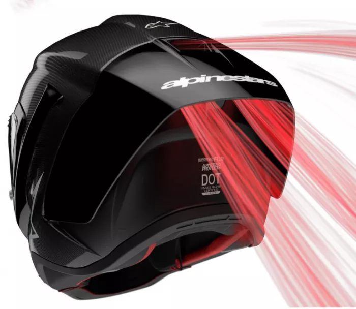 Helma na moto Alpinestars Supertech R10 Team black/carbon red/white glossy