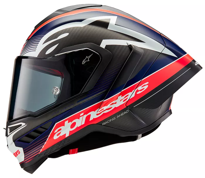 Integrálna helma Alpinestars Supertech R10 Team black/carbon red fluo/dark blue matt