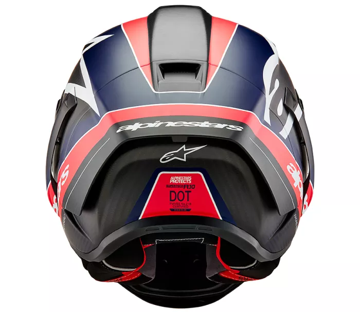 Integrálna helma Alpinestars Supertech R10 Team black/carbon red fluo/dark blue matt