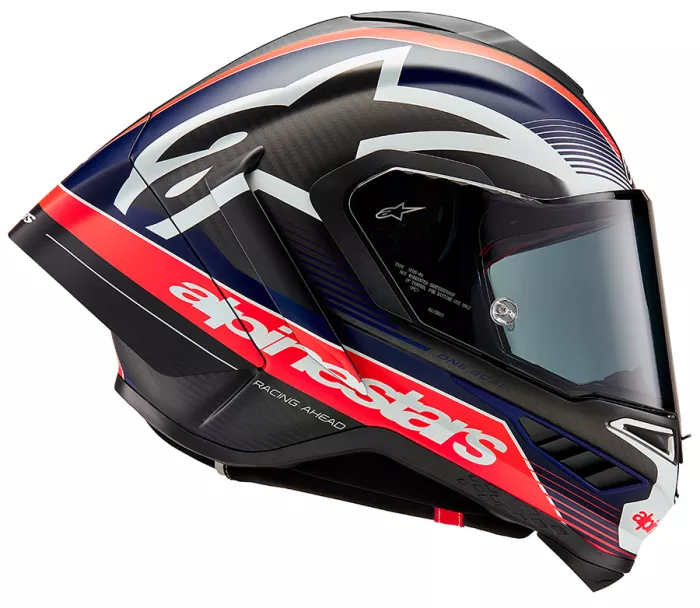 Integrálna helma Alpinestars Supertech R10 Team black/carbon red fluo/dark blue matt