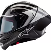 Helma na moto Alpinestars Supertech R10 Element black/carbon silver/black glossy