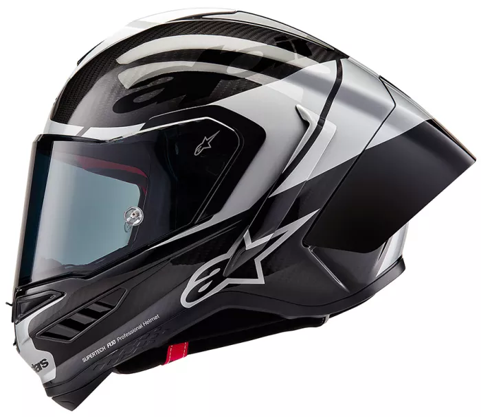 Helma na moto Alpinestars Supertech R10 Element black/carbon silver/black glossy