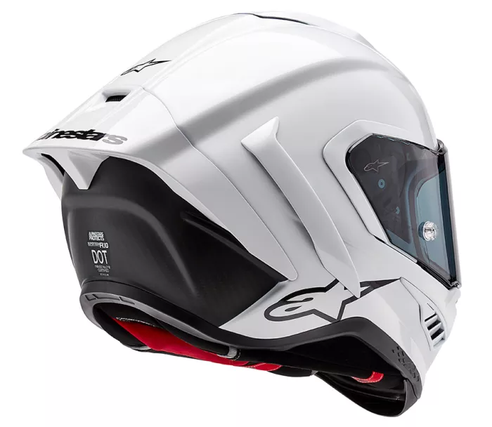 Helma na motocykl Alpinestars Supertech R10 Solid white glossy/black matt