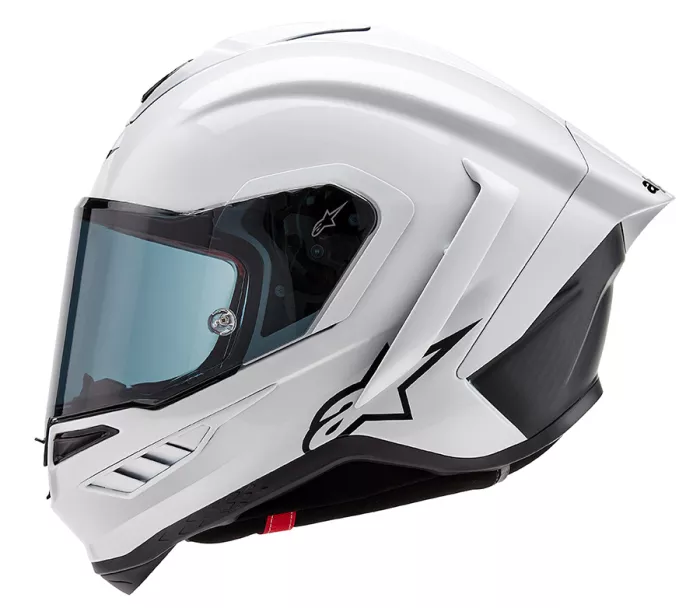 Helma na motocykl Alpinestars Supertech R10 Solid white glossy/black matt