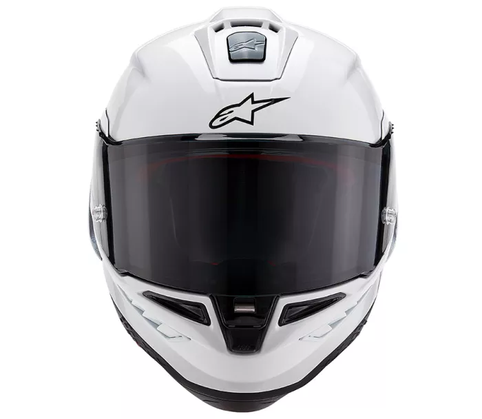 Helma na motocykl Alpinestars Supertech R10 Solid white glossy/black matt