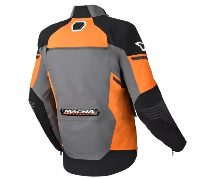 Pánska bunda na moto Macna Synchrone Night Eye grey/orange/black