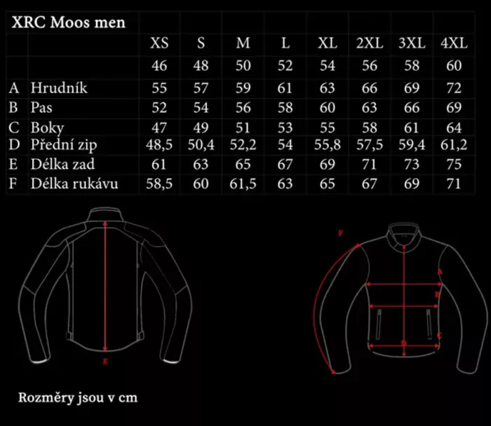 Bunda na moto XRC Moos WTP men jacket blk/grey vel.2XL