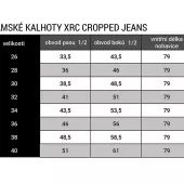 Dámské džínsy na moto XRC Cropped jeans ladies blue