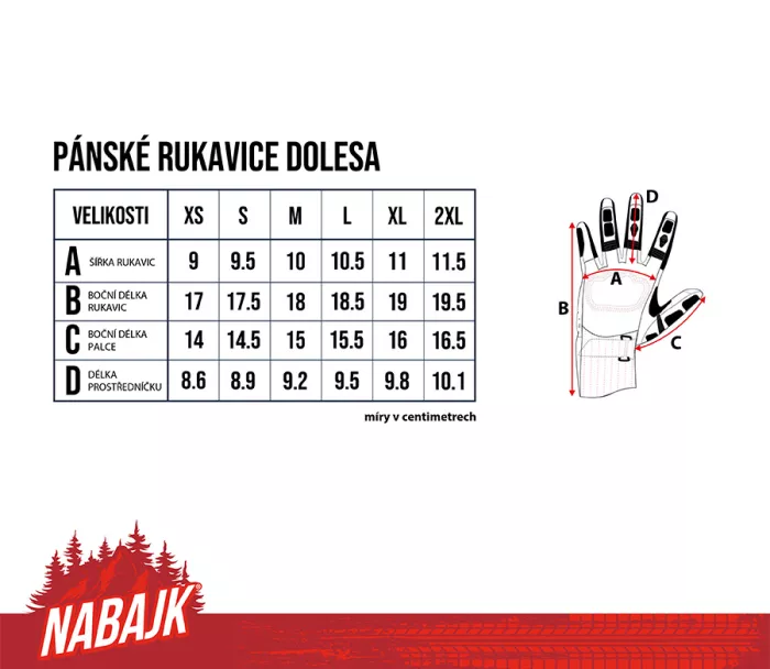 Pánske rukavice Nabajk Dolesa black