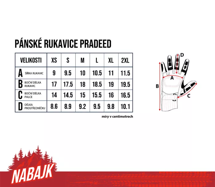 Pánske rukavice Nabajk Pradeed khaki/orange