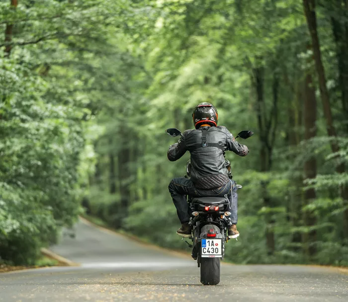 Džínsy na motocykel Trilobite Ton-up men blue - predĺžená dĺžka