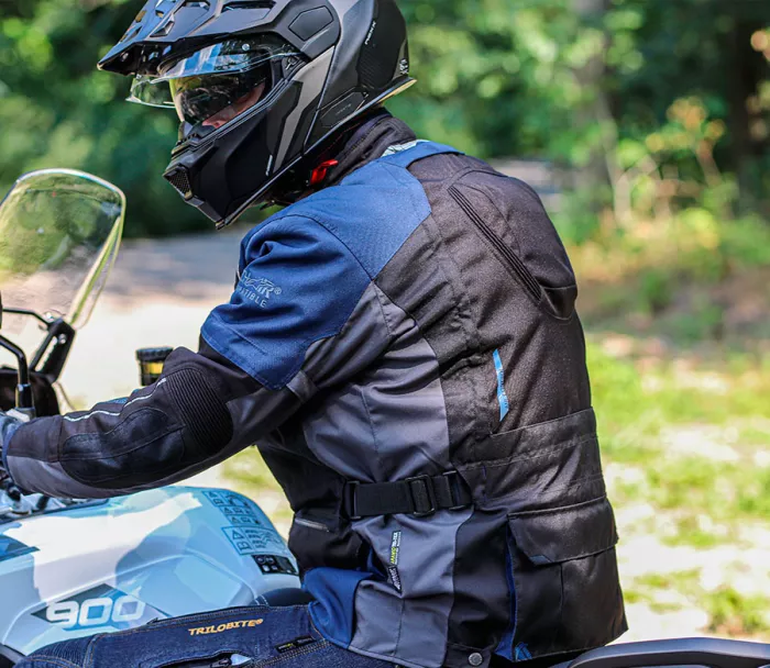 Bunda na moto Trilobite Rideknow Tech-Air black/dark blue/grey