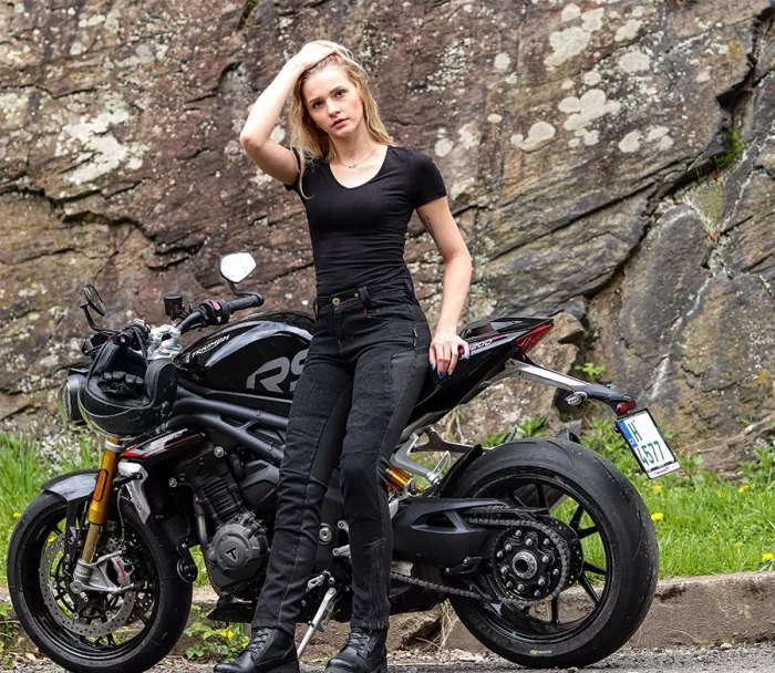 Dámske nohavice na moto Trilobite Omnia black