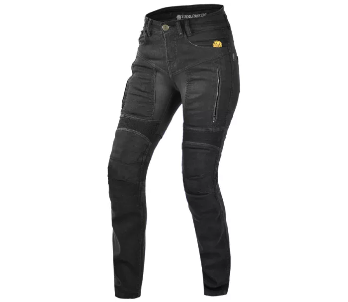 Dámske kevlarové rifle na moto Trilobite Parado slim fit black level 2