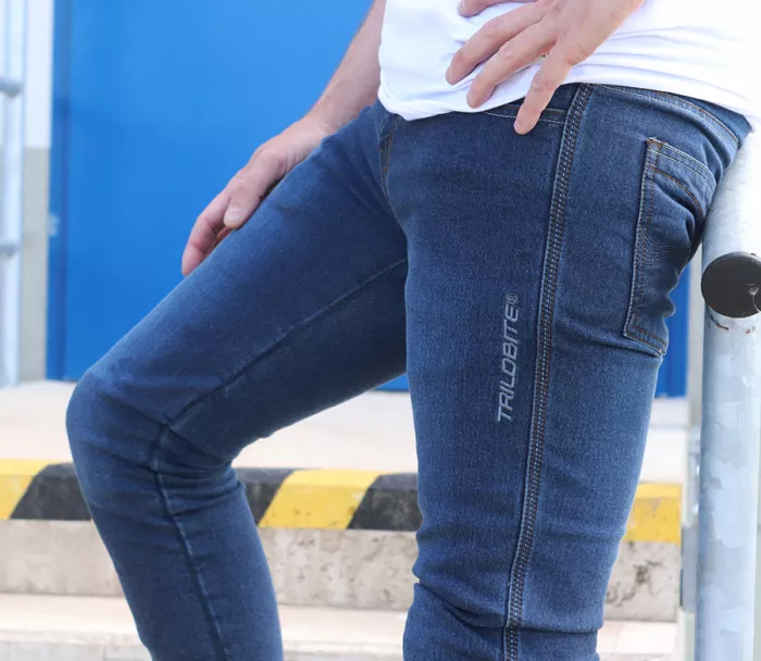 Pánske džínsy na moto Trilobite Uptown skinny fit monolayer AAA blue