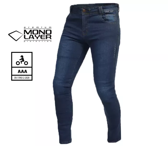 Pánske džínsy na moto Trilobite Uptown skinny fit monolayer AAA blue