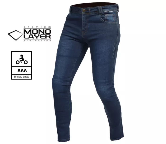 Pánske džínsy na moto Trilobite Uptown skinny fit monolayer AAA blue