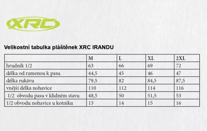 Pláštenka XRC 21102 Irandu yellow fluo