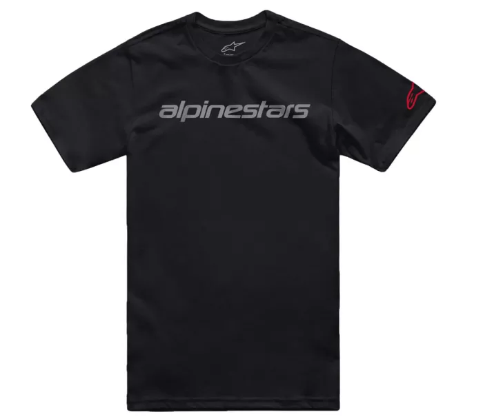 Pánske tričko Alpinestars Linear Wordmark 2.0 CSF black/grey/red