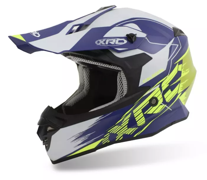 Prilba na motokros XRC MX Caledon matt blue/white/yellow