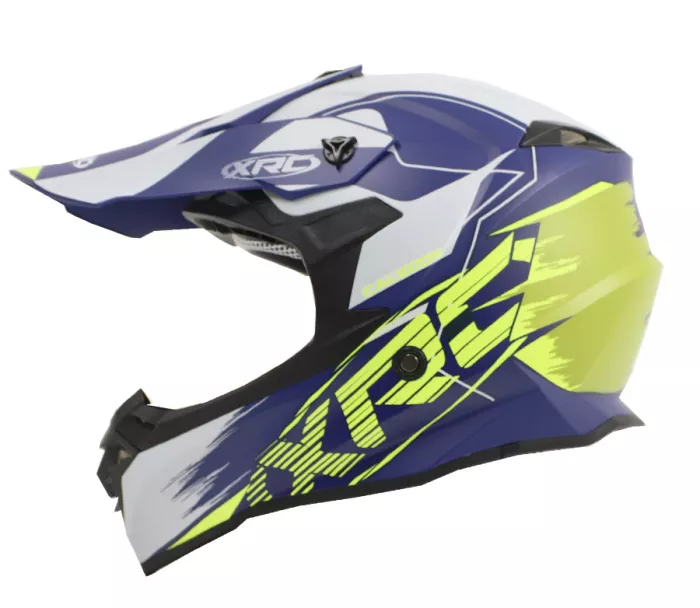 Prilba na motokros XRC MX Caledon matt blue/white/yellow