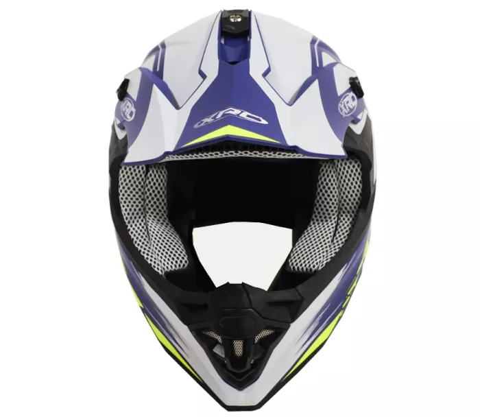 Prilba na motokros XRC MX Caledon matt blue/white/yellow