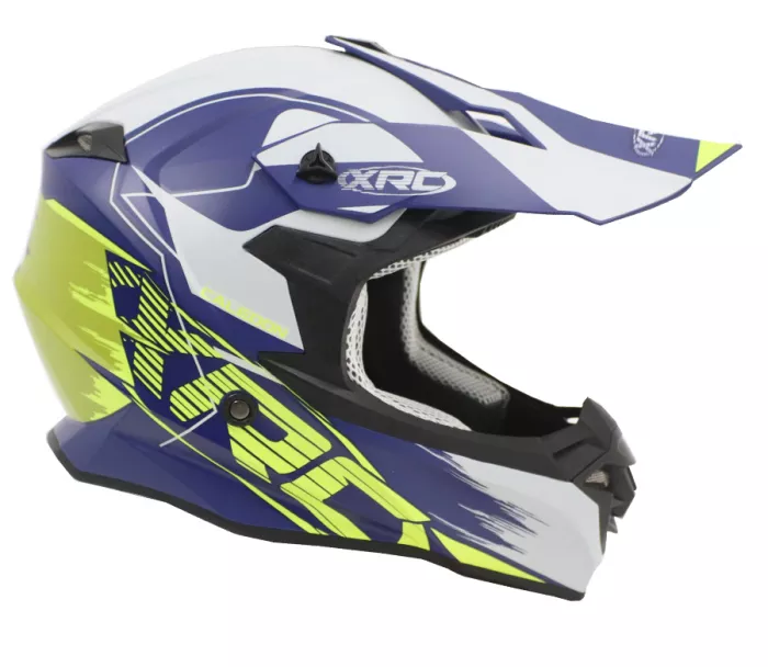 Prilba na motokros XRC MX Caledon matt blue/white/yellow