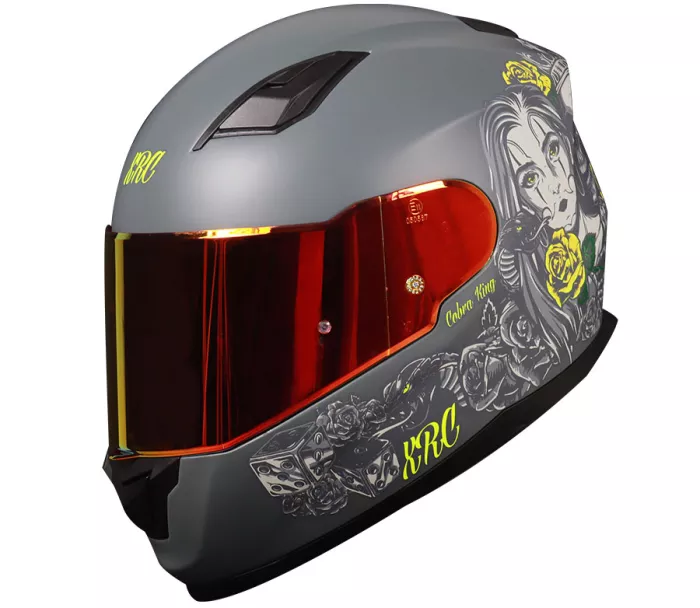 Helma na moto XRC Cobra king matt grey/fluo